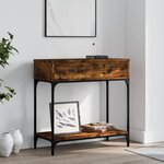 vidaXL Table console chêne fumé 75x34 5x75 cm bois d'ingénierie