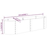 vidaXL Lit surélevé de jardin Acier enduit de poudre 152x40x36 cm Vert