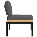 vidaXL Banc de jardin avec coussins noir aluminium