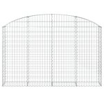vidaXL Panier de gabions arqué 200x30x120/140 cm Fer galvanisé