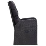 vidaXL Ensemble à manger de jardin avec coussins 9 Pièces noir