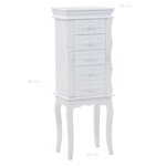 vidaXL Armoire à bijoux sur pieds Blanc