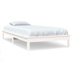 vidaXL Cadre de lit blanc 90x190 cm simple bois massif de pin