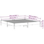 vidaXL Cadre de lit sans matelas cire marron 200x200cm bois pin massif