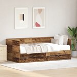 vidaXL Canapé avec tiroir Bois ancien Bois d'ingénierie 75 x 190 cm