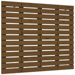 vidaXL Tête de lit murale Marron miel 126x3x91 5 cm Bois massif de pin
