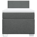 vidaXL Sommier à lattes de lit et matelas Gris foncé 90x190 cm Tissu