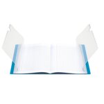 Cahier piqué Koverbook 24x32cm 96 pages grands carreaux PP transparent - Bleu CLAIREFONTAINE