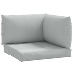 vidaXL Coussins de palette lot de 3 gris clair mélangé tissu