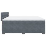 vidaXL Sommier à lattes de lit et matelas Gris foncé 200x200cm Velours