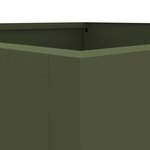vidaXL Jardinière vert olive 42x38x75 cm acier laminé à froid