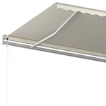 vidaXL Auvent manuel rétractable avec poteaux 5x3 m Crème