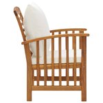 vidaXL Chaises de jardin avec coussins lot de 2 Bois d'acacia massif