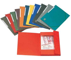 Chemise 3 rabats à élastiques Carte Eurofolio 5/10eme 24 x 32 cm Gris ELBA