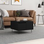 vidaXL Table basse noir 55x55x36 5 cm bois d'ingénierie