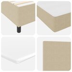 vidaXL Lit à Sommier avec Matelas gris clair petit double en Tissu en Velours Côtelé