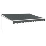 vidaXL Auvent rétractable anthracite 3 5x2 5 m tissu et aluminium