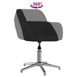 Chaise fauteuil siège pivotante de bureau informatique étude tissu noir 02_0024161