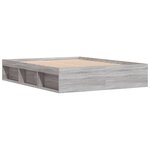 vidaXL Cadre de lit sonoma gris 140x200 cm