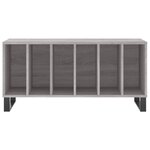 vidaXL Armoire à disques sonoma gris 100x38x48 cm bois d'ingénierie