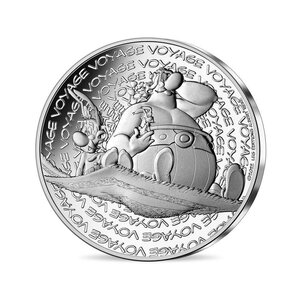 Monnaie de 10€ Argent Colorisée - Astérix Voyage - Millésime 2022