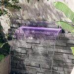 vidaXL Déversoir pour cascade avec LED RVB Acrylique 108 cm