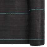 vidaXL Membrane anti-mauvaises herbes noir 1 5x200 m PP