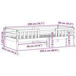vidaXL Cadre de lit sans matelas 90x200 cm bois de pin massif