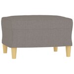 vidaXL Ensemble de canapés 3 Pièces avec coussins Taupe Tissu
