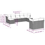 vidaXL Salon de jardin 9 Pièces avec coussins noir résine tressée