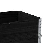 vidaXL Jardinière noir 100x50 cm bois massif de pin