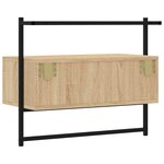 vidaXL Meuble TV mural chêne sonoma 60 5x30x51 cm bois d'ingénierie