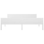 vidaXL Cadre de lit Bois de pin massif Blanc 180x200 cm