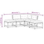 vidaXL Salon de jardin 5 Pièces avec coussins cire marron bois pin massif