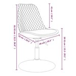 vidaXL Chaises pivotantes à manger lot de 4 Gris foncé Velours
