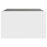 vidaXL Table basse avec LED infini blanc 50x50x30 cm