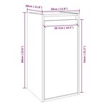 vidaXL Armoire murale Marron miel 30x30x60 cm Bois de pin massif