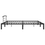 vidaXL Cadre de lit sans matelas noir métal 200x200 cm