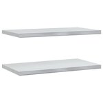 vidaXL Étagères murales 2 Pièces 75x40x3 cm argenté acier inoxydable