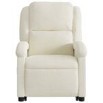vidaXL Fauteuil inclinable Crème Velours
