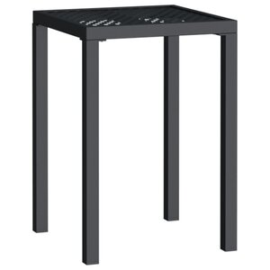 vidaXL Table de jardin anthracite 50x50x72 cm acier