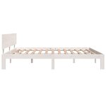 vidaXL Cadre de lit Blanc Bois massif 180x200 cm Super King