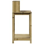 vidaXL Table de rempotage avec étagères bois de pin imprégné