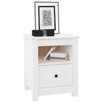 vidaXL Tables de chevet 2 Pièces Blanc 40x35x49 cm Bois de pin massif