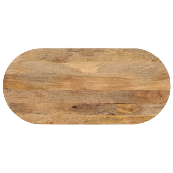 vidaXL Dessus de table 100x40x2 5 cm ovale bois massif de manguier
