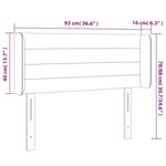 vidaXL Tête de lit à LED Noir 93x16x78/88 cm Tissu
