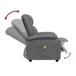 vidaXL Fauteuil de massage Anthracite Similicuir