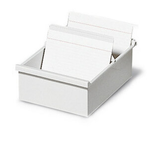 Bac K Polystyrene pour 500 fiches A7 en Largeur Gris lumière EXACOMPTA