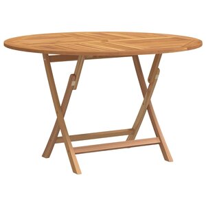 vidaXL Table pliable de jardin Ø 110x75 cm bois massif de teck