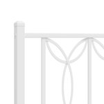 vidaXL Cadre de lit métal avec tête de lit blanc 193x203 cm